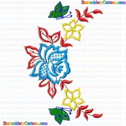 Flowers and Tree 425 Embroidery Design