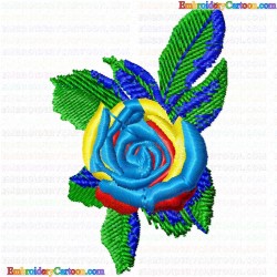 Flowers and Tree 450 Embroidery Design