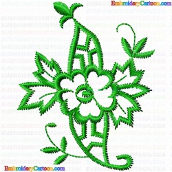 Flowers and Tree 524 Embroidery Design