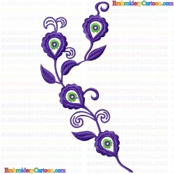 Flowers and Tree 526 Embroidery Design