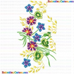 Flowers and Tree 533 Embroidery Design