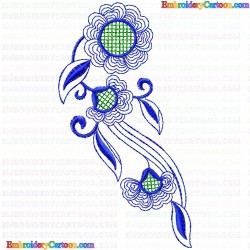 Flowers and Tree 534 Embroidery Design