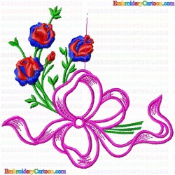 Flowers and Tree 536 Embroidery Design