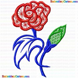 Flowers and Tree 537 Embroidery Design