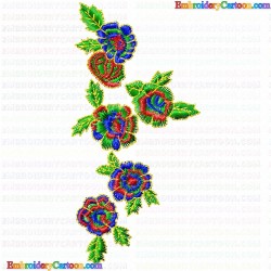 Flowers and Tree 563 Embroidery Design