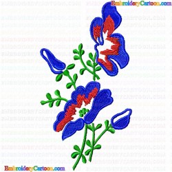 Flowers and Tree 599 Embroidery Design