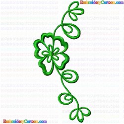 Flowers and Tree 606 Embroidery Design