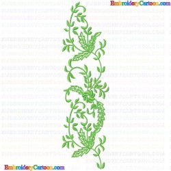 Flowers and Tree 619 Embroidery Design