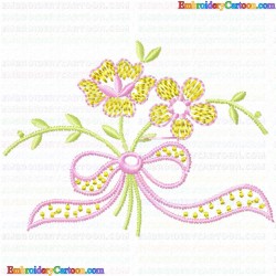 Flowers and Tree 61 Embroidery Design