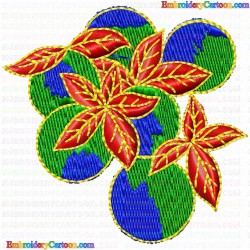 Flowers and Tree 653 Embroidery Design