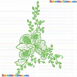 Flowers and Tree 659 Embroidery Design