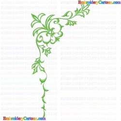 Flowers and Tree 662 Embroidery Design