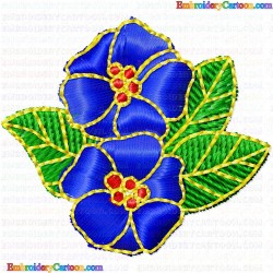 Flowers and Tree 664 Embroidery Design