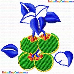 Flowers and Tree 666 Embroidery Design