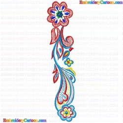 Flowers and Tree 670 Embroidery Design