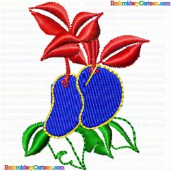 Flowers and Tree 671 Embroidery Design