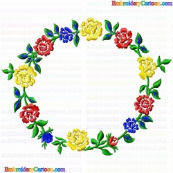 Flowers and Tree 681 Embroidery Design