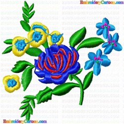 Flowers and Tree 693 Embroidery Design