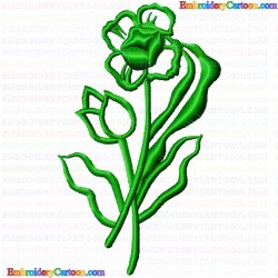 Flowers and Tree 700 Embroidery Design