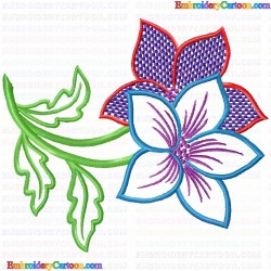 Flowers and Tree 740 Embroidery Design