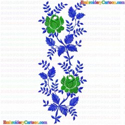 Flowers and Tree 746 Embroidery Design