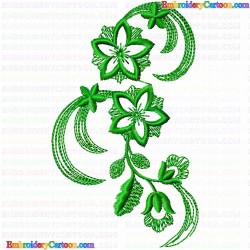 Flowers and Tree 748 Embroidery Design