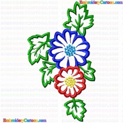 Flowers and Tree 752 Embroidery Design