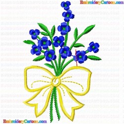 Flowers and Tree 758 Embroidery Design