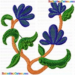 Flowers and Tree 771 Embroidery Design