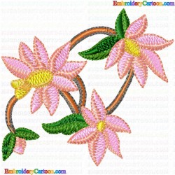 Flowers and Tree 773 Embroidery Design