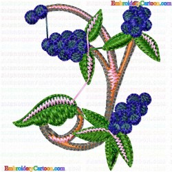 Flowers and Tree 774 Embroidery Design