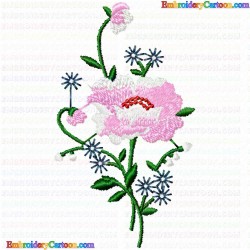 Flowers and Tree 77 Embroidery Design