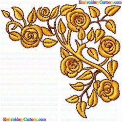 Flowers and Tree 780 Embroidery Design