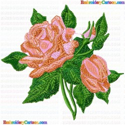 Flowers and Tree 783 Embroidery Design