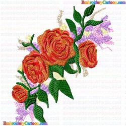 Flowers and Tree 816 Embroidery Design