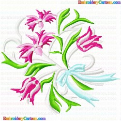 Flowers and Tree 818 Embroidery Design