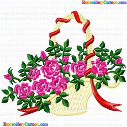 Flowers and Tree 819 Embroidery Design