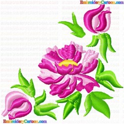 Flowers and Tree 829 Embroidery Design