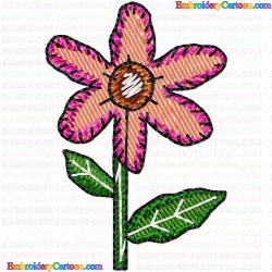 Flowers and Tree 837 Embroidery Design