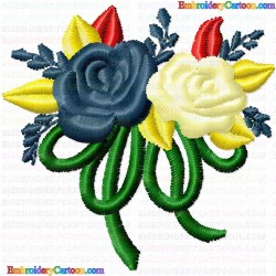 Flowers and Tree 845 Embroidery Design