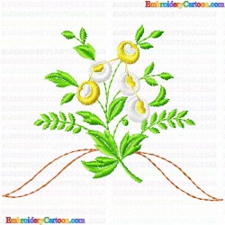 Flowers and Tree 847 Embroidery Design