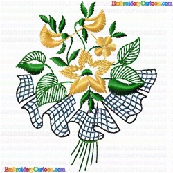 Flowers and Tree 850 Embroidery Design