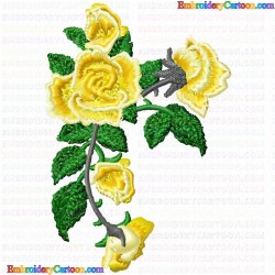 Flowers and Tree 856 Embroidery Design