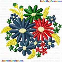 Flowers and Tree 860 Embroidery Design