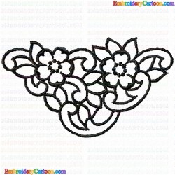 Flowers and Tree 871 Embroidery Design