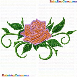 Flowers and Tree 877 Embroidery Design