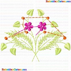 Flowers and Tree 888 Embroidery Design