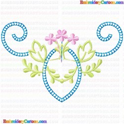 Flowers and Tree 895 Embroidery Design