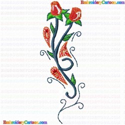 Flowers and Tree 896 Embroidery Design