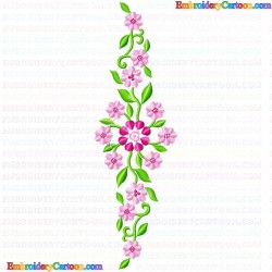 Flowers and Tree 8 Embroidery Design